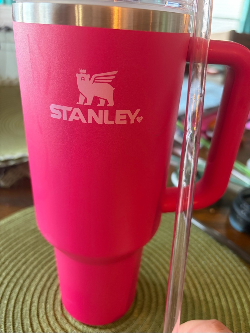 Stanley Pink Insulated Travel Mug with Handle